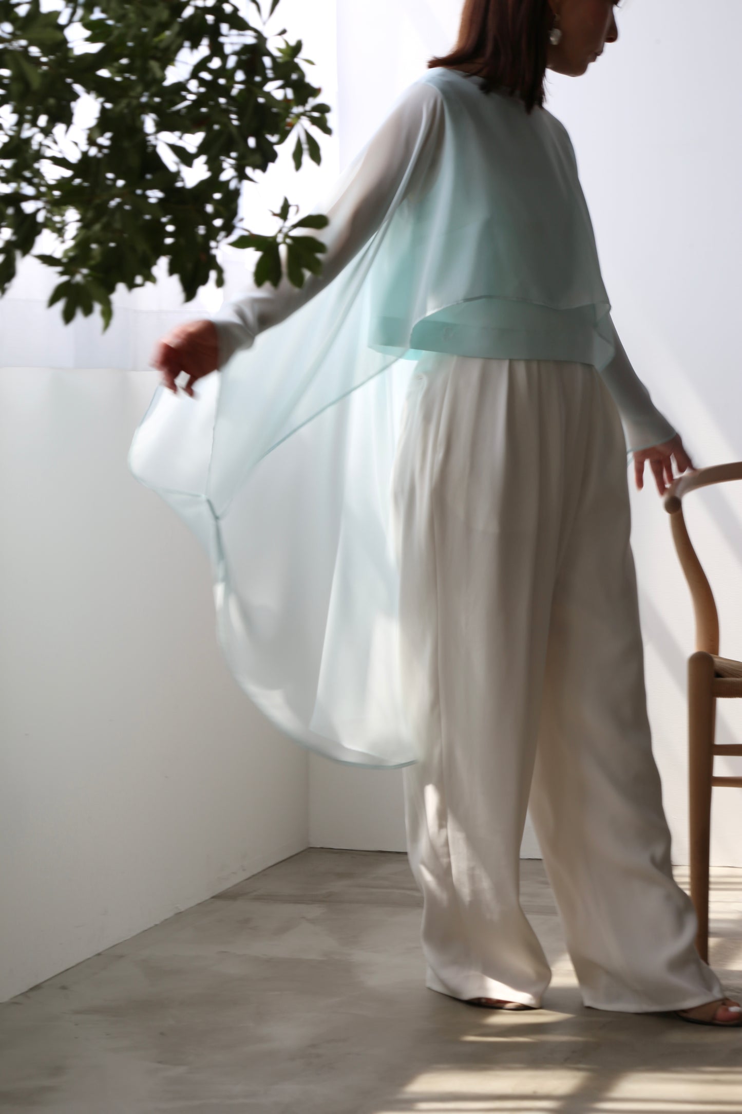 Plume cape Logo top (mint green)