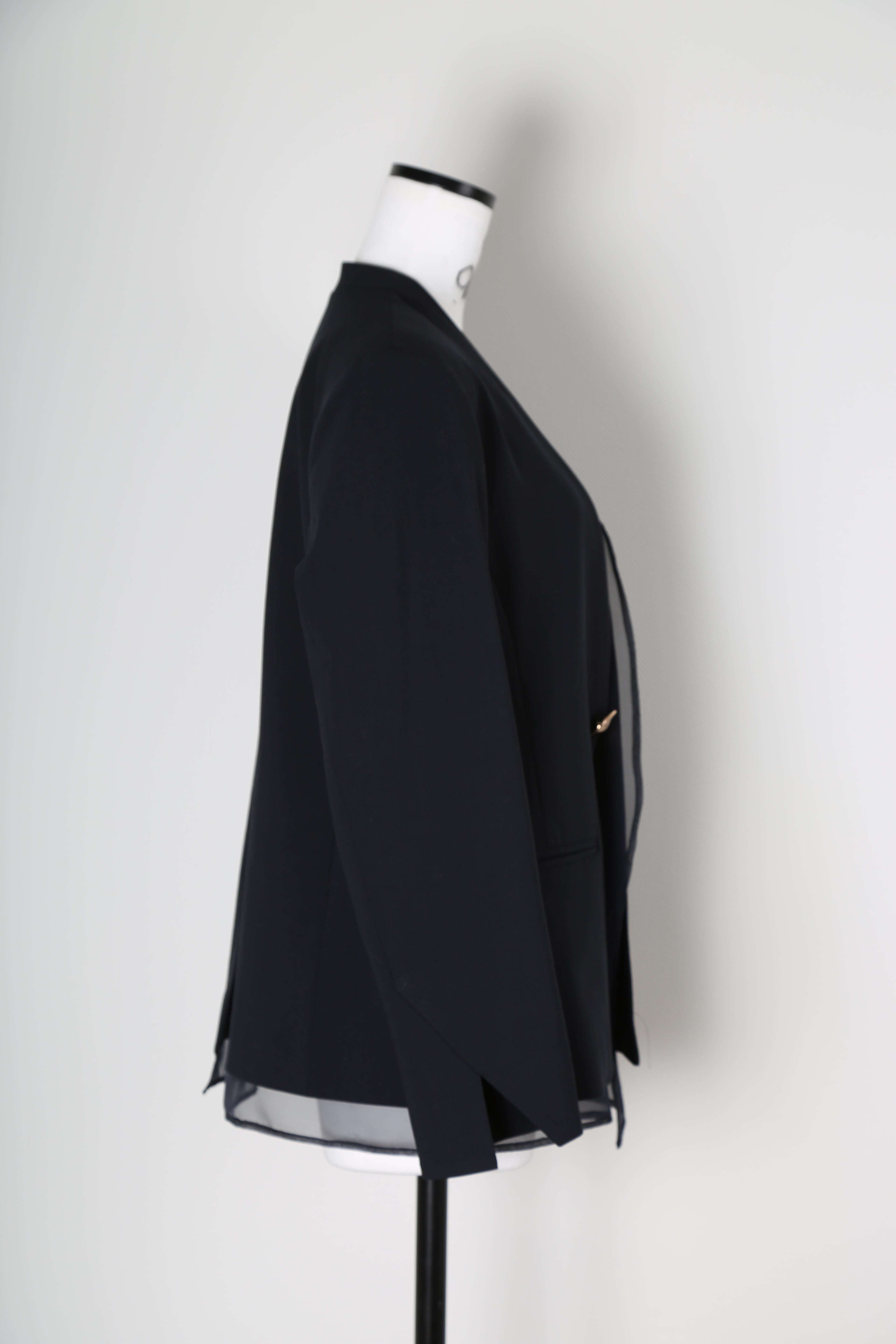 Sheer cachecoeur jacket [Navy] – Vivele