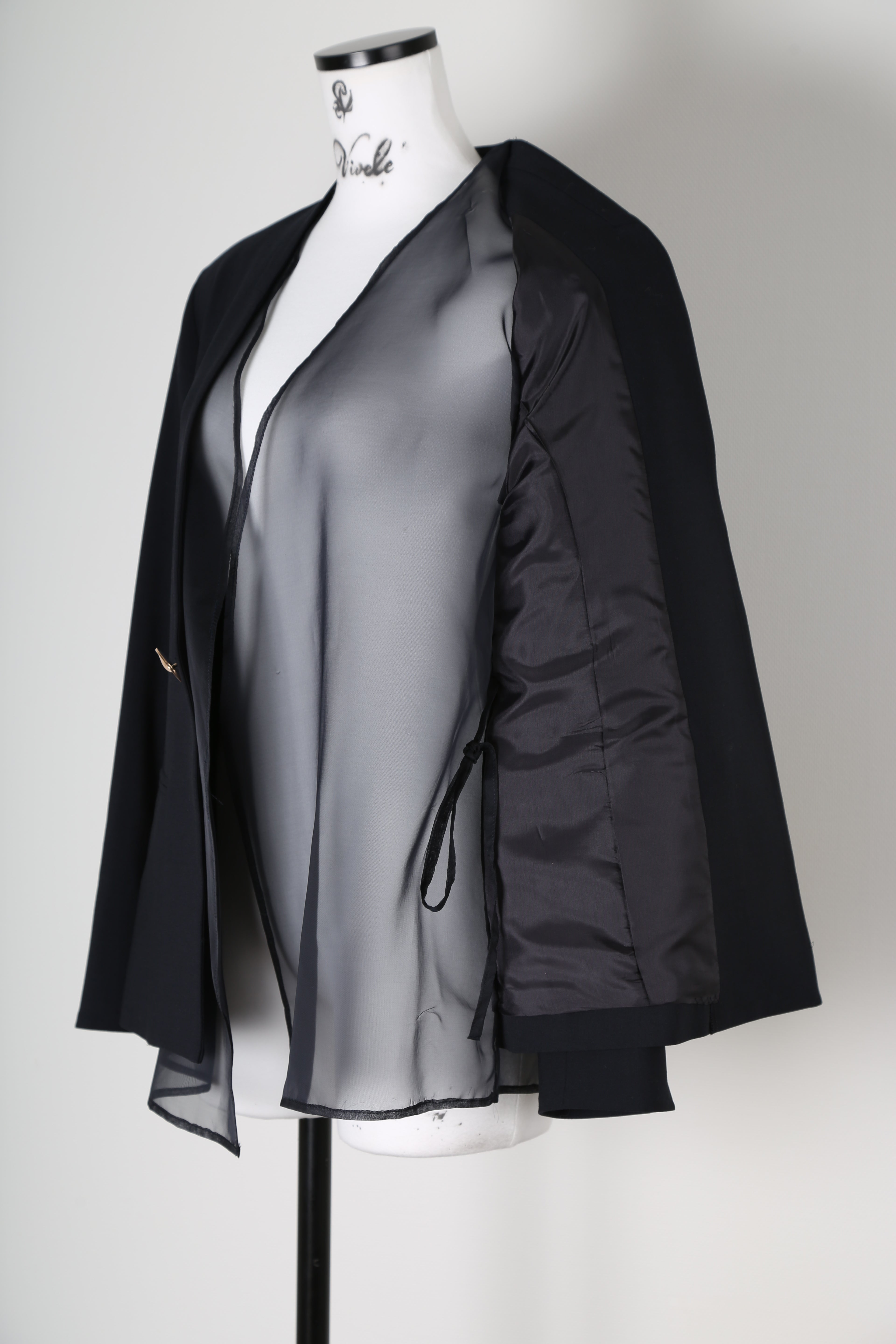 Sheer cachecoeur jacket [Navy] – Vivele