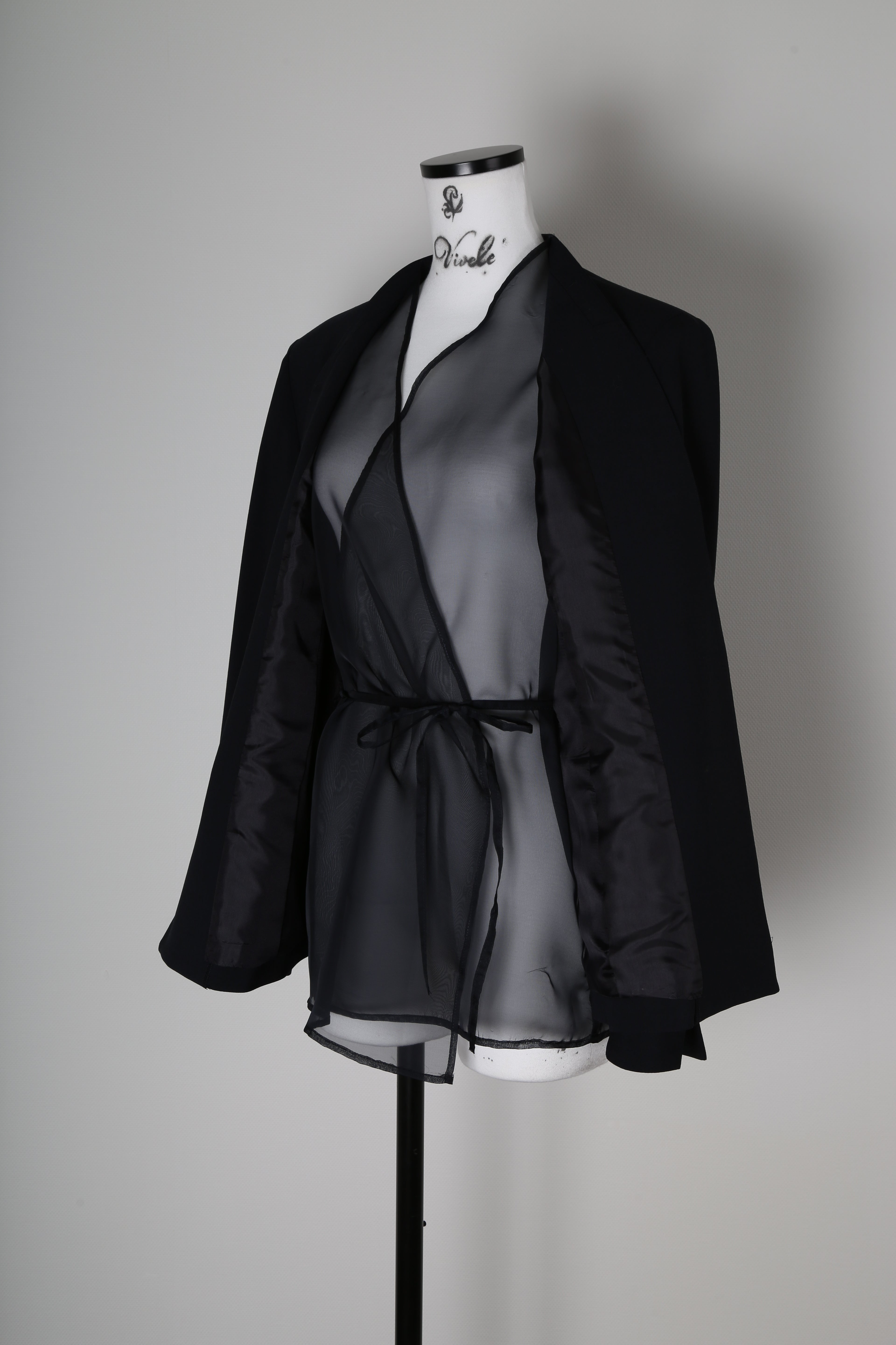 Sheer cachecoeur jacket [Navy] – Vivele