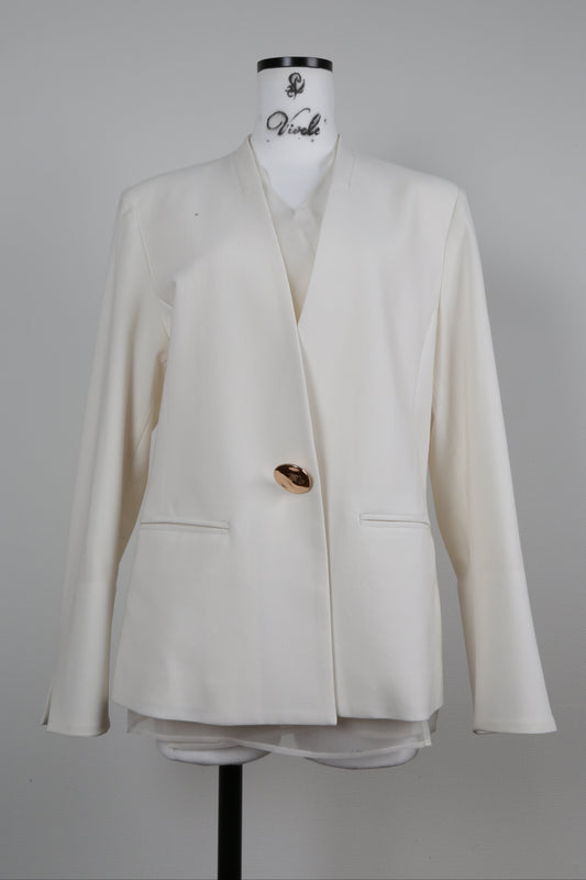 Sheer cachecoeur jacket [White]