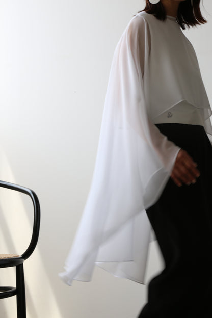 Plume cape Logo top (white)